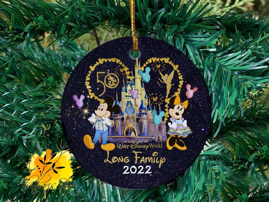 Personalized Disney 50th Anniversary, Disney Family Vacation Ornament