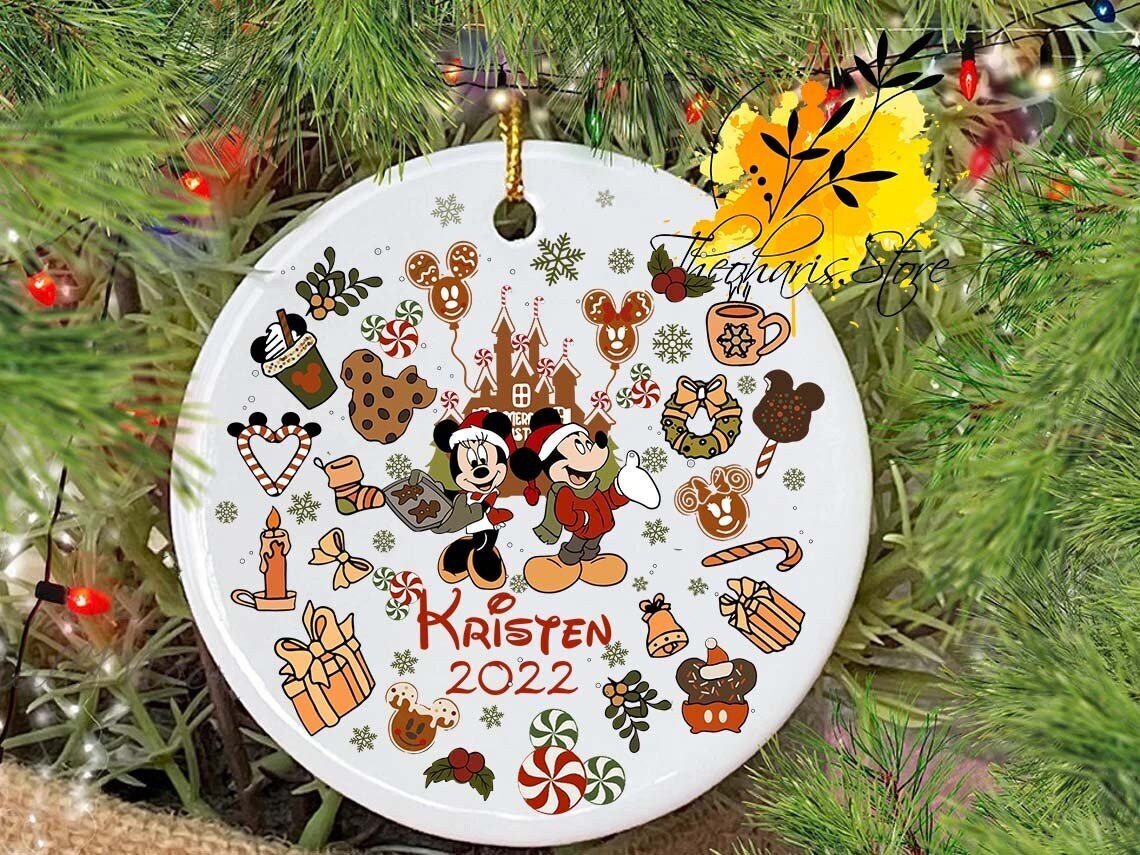 Discover Personalized Disney Christmas Ceramic Ornament