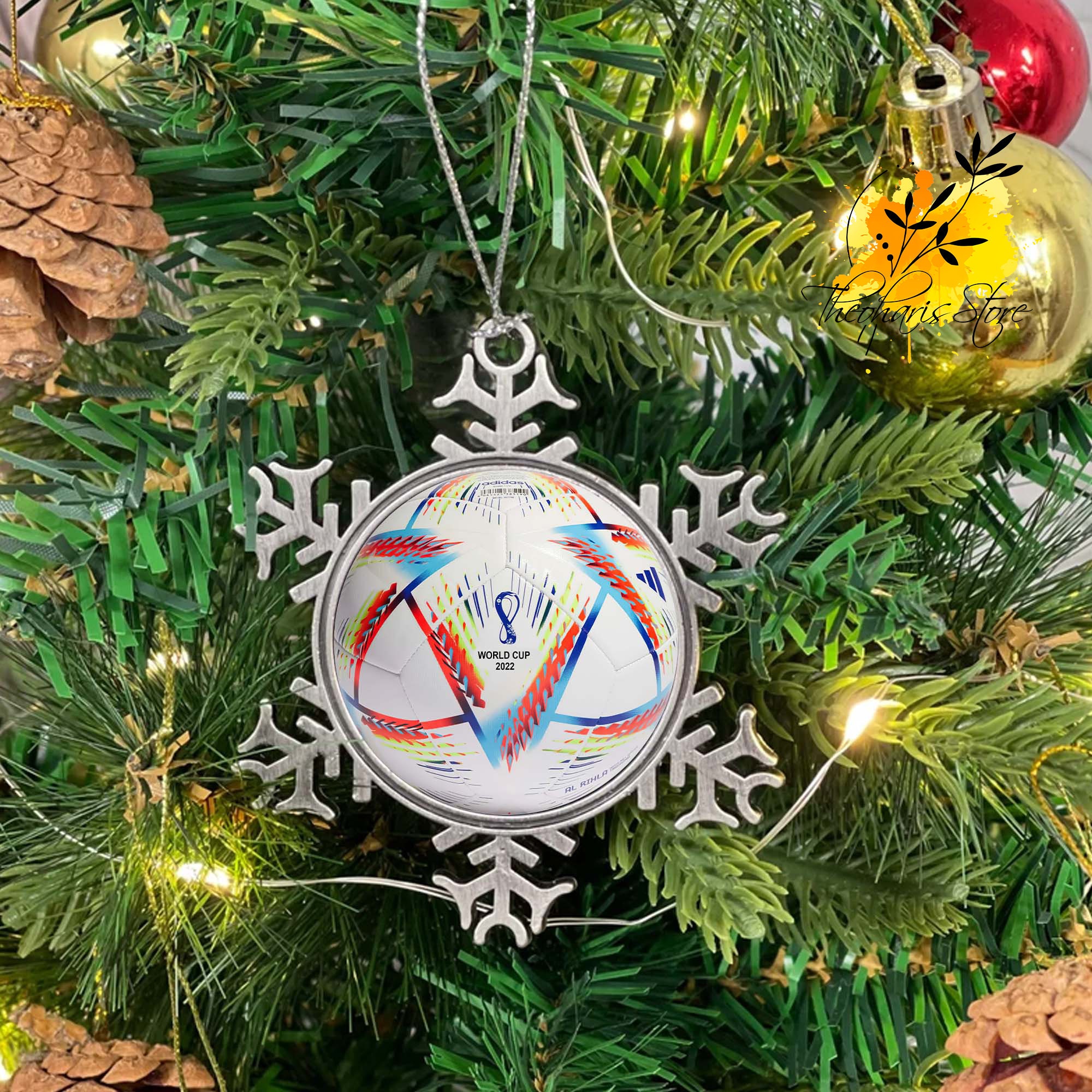 World Cup 2022 Ornament, World Cup Ball Ornament, Football Fan Gift
