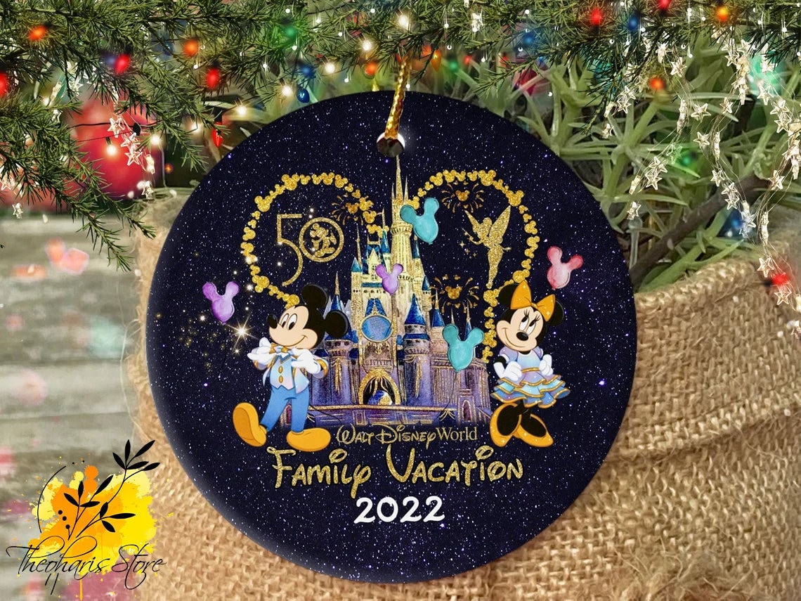 Personalized Disney 50th Anniversary, Disney Family Vacation Ornament