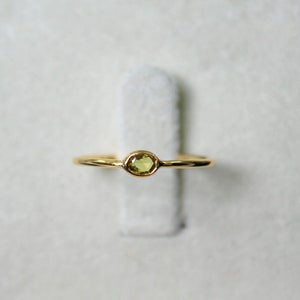 Gelber Saphir Ring - Saphir Ring - Minimalistischer Schmuck Geschenke Geburtsstein Schmuck