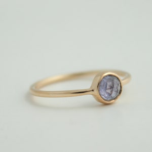 Tanzanite Rose Cut Ring - Handmade Jewelry