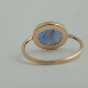 Rose Cut Blue sapphire Gold Ring Blue Sapphire Ring Blue sapphire Jewelry Birthstone Jewelry image 5