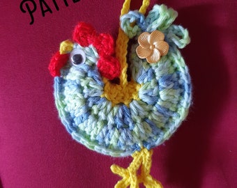 Coq au crochet (modèle seulement)