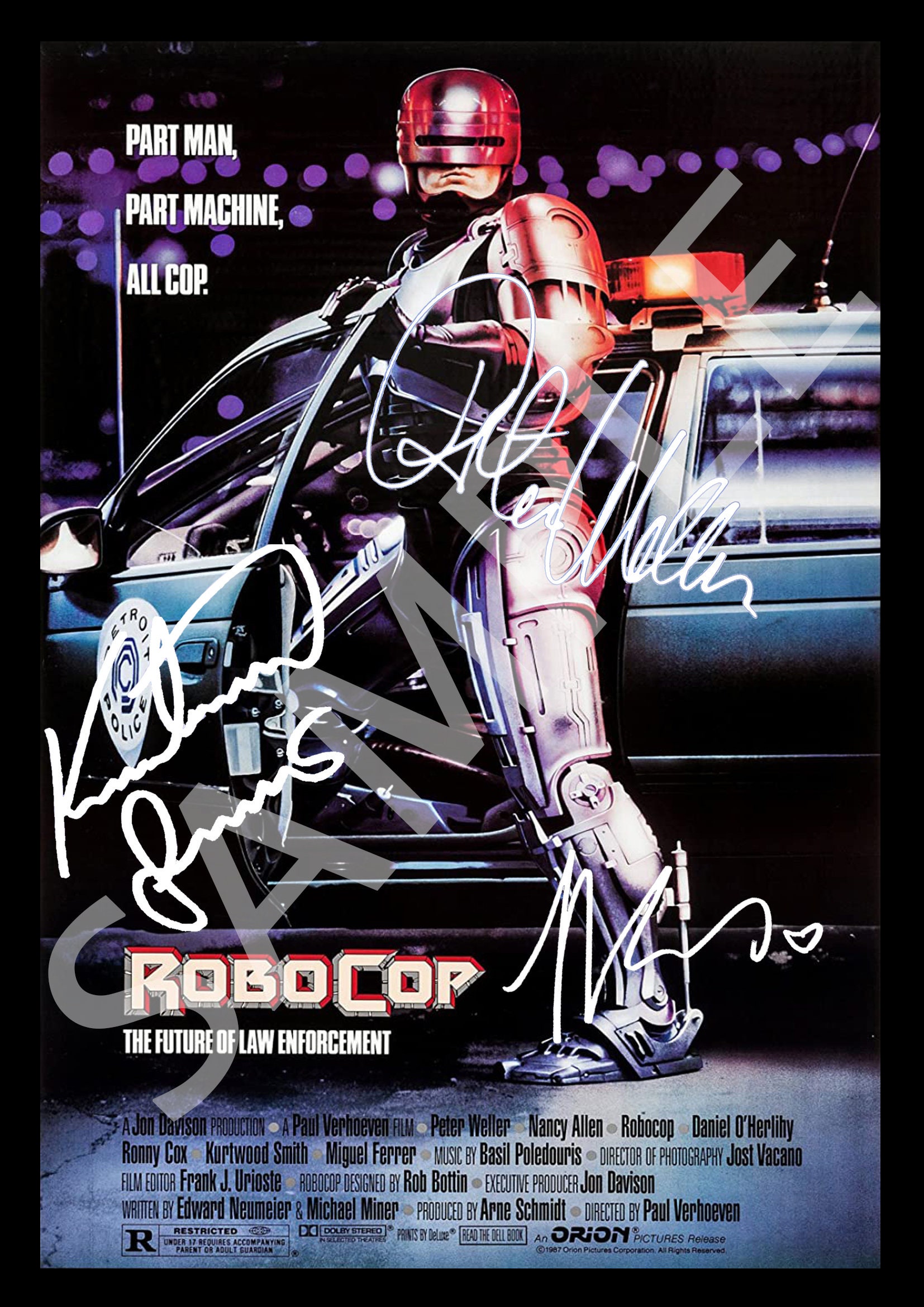 Robocop Original Movie Poster With Cast Signatures A4 - Etsy Canada