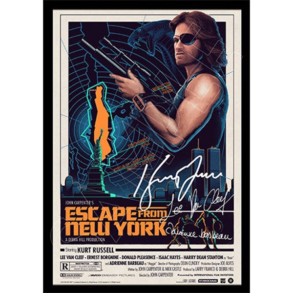 Escape From New York Original Poster with Cast Signatures A4