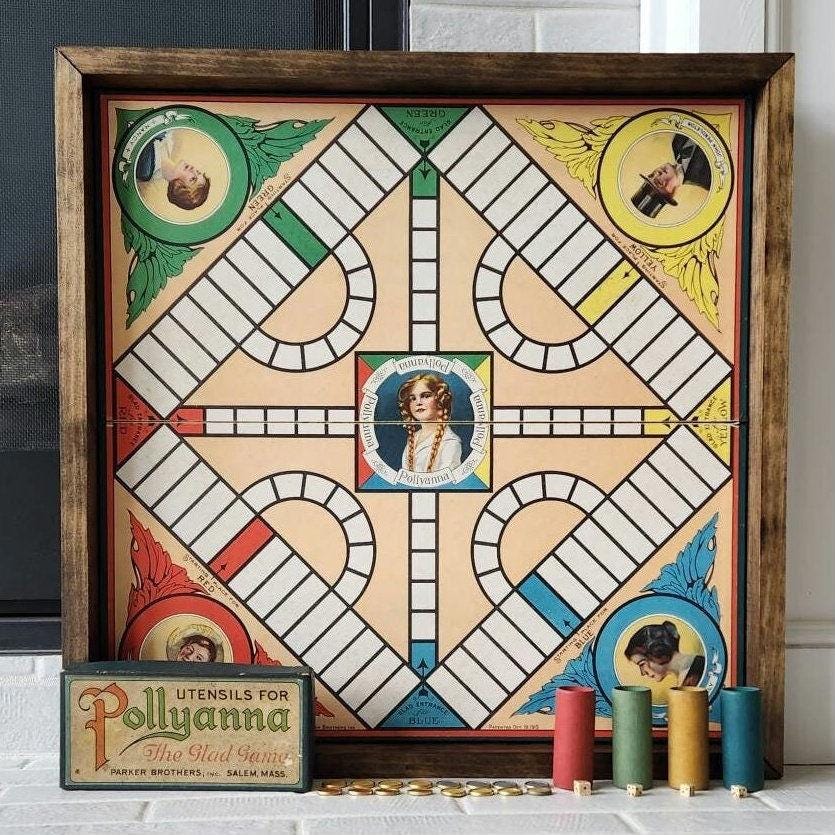 Display and Play 1916 Pollyanna the Glad Game Framed Board Game - Etsy