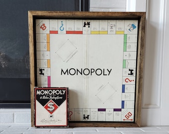 Display and Play 1941 Monopoly Handmade Framed Board Game