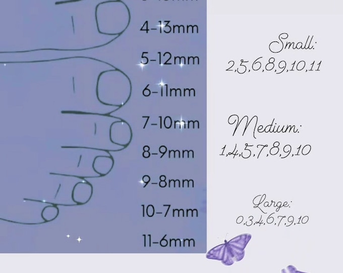 Toenail Size Guide