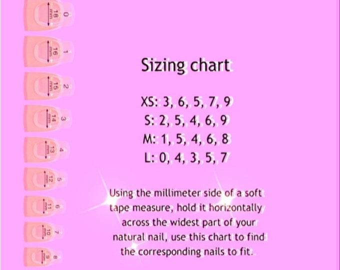 Nail Sizing chart