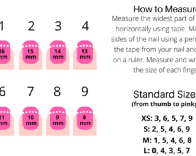 Nail Sizing chart