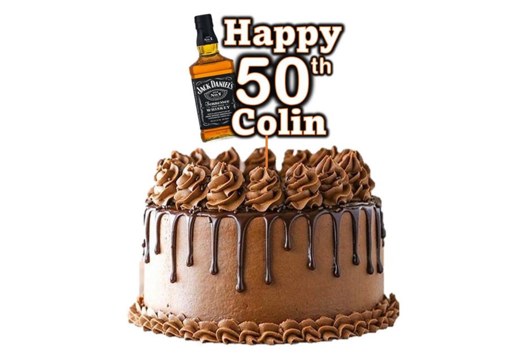 JACK DANIELS HANDMADE Cake Topper Personalised Glossy Etsy Australia