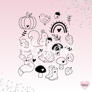 SVG plotter file/laser file Autumn Bundle / Autumn Animals / 23 files / plotter file including commercial license