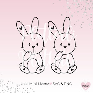 File plotter e file laser cuore coniglietto/coniglio/bambino/simpatico coniglietto/SVG PNG