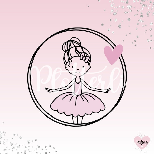 Plotter File Cute Ballerina / Dancer / Girl Plotter File SVG PNG