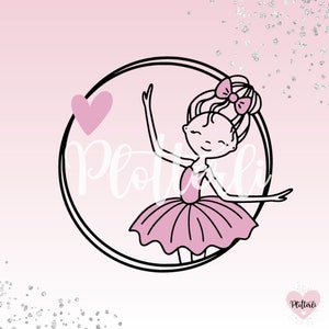 Plotterdatei süße Ballerina / Tänzerin / Ballett / Plotter Datei SVG PNG inkl. Gewerbelizenz
