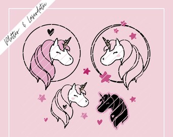 Plotter & Laser File Unicorn / SVG PNG
