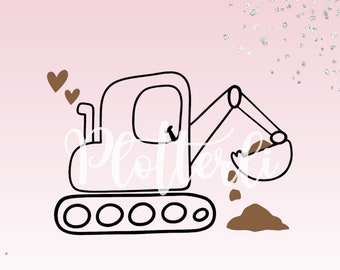 Plotterdatei Bagger Plotter Datei SVG PNG