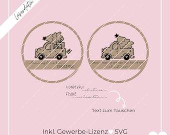 Plik laserowy SVG wieniec samochodowy, pętla, zima, Boże Narodzenie, wieniec, wycinanie laserowe SVG, w tym licencja komercyjna