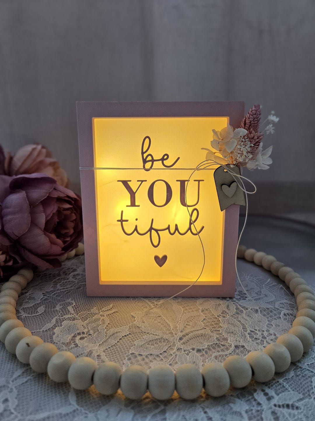 STL 3D Printing File Light Box, Light Box, Light Frame for Fairy Lights ...