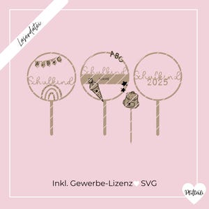 SVG Laserdatei Schulkind Tortenstecker, Caketopper, Schulanfang, Einschulung, SVG Lasercut, inkl. Gewerbelizenz