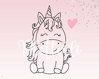 Plotter file cute unicorn plotter file SVG PNG