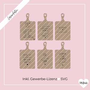 Przepis na plik laserowy SVG na szczęście, miłość na żywo, śmiech, 6 różnych przepisów, dekoracja, deska do krojenia, deska, cięcie laserowe SVG, w tym licencja komercyjna