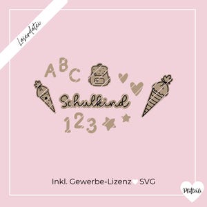 SVG Laserdatei Schulkind Streudeko, Schulanfang, Einschulung, Tischdeko, SVG Lasercut, inkl. Gewerbelizenz
