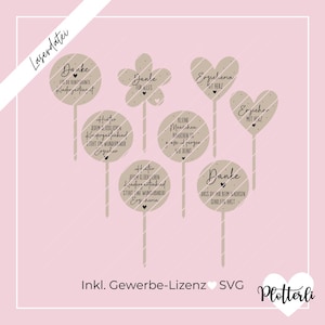 Laserdatei Blumenstecker Kitaabschied, Blumen, Geschenkidee für Erzieher/innen SVG, inkl. Gewerbelizenz