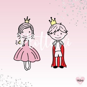 Plotterdatei Prinz & Prinzessin Plotter Datei SVG PNG inkl. Gewerbelizenz