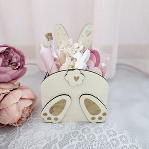 Boîte de lapin de fichier laser SVG, boîte de Pâques, lapin de Pâques, panier de Pâques, panier de Pâques, Pâques, décoration de Pâques, planche, découpe laser SVG, y compris licence commerciale