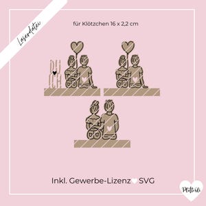 SVG Laserdatei Pärchen Klötzchen, Liebe, Lieblingsmensch, Love, Valentinstag, Herzensmensch, SVG Lasercut, inkl. Gewerbelizenz