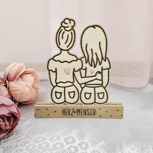 Blocs de copines de fichiers laser SVG, meilleurs amis, sœur, personne de cœur, découpe laser SVG, y compris licence commerciale