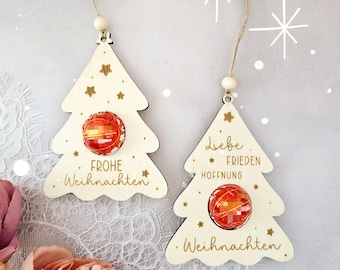 SVG laser file chocolate ball Christmas tree, pendant, gift tag, SVG laser cut, incl. commercial license