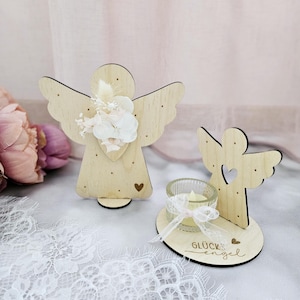 Angelo file laser SVG, portacandela, angelo custode, angelo fortunato, luce commemorativa, taglio laser SVG di Natale, inclusa licenza commerciale