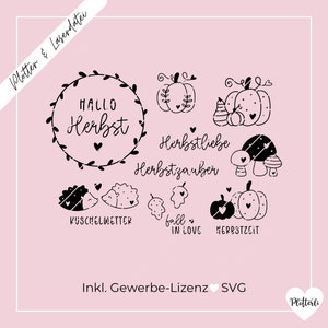 プロッターとレーザー ファイルは恋に落ちる、秋の恋、秋、SVG PNG、商用ライセンスを含む