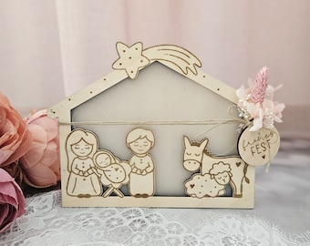 SVG laser file light crib, Christmas crib, Christmas, light house, laser cut, including commercial license