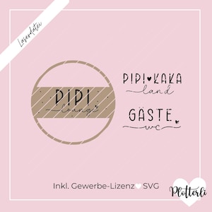 SVG laserbestand Pipi Kaka Land, Pipi lounge, gastentoilet, toilet, lus, SVG lasergesneden, inclusief commerciële licentie