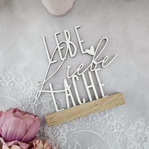SVG Laserdatei Klötzchen Lebe Liebe Lache, Klötzchen Aufsteller SVG Lasercut, inkl. Gewerbelizenz