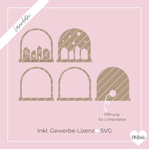 File laser SVG casa con globo di neve, Natale, inverno, taglio laser SVG, inclusa licenza commerciale