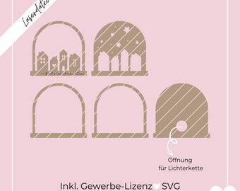 Plik laserowy SVG Snow Globe House, Boże Narodzenie, zima, wycinane laserowo SVG, w tym licencja komercyjna