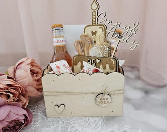 SVG laser file basket, basket, box, gift box, gift basket, 3 mm & 4 mm, SVG laser cut, including commercial license, 3 different designs