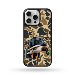 Black Lab Camo Duck  MagSafe Compatible Phone Case