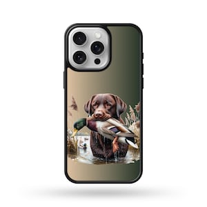 Brown Lab Duck Dog V2 MagSafe Compatible Phone Case