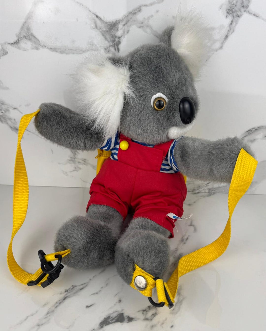 Vintage Koala Australia Furry Backpack Gray Plush Stuffed Animal Aussie Bag AUSSIE BUSH TOYS SYDNEY Australia KOALA BAG BACKPACK PLUSH  main image 4