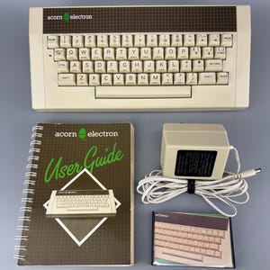 Acorn Electron Home Computer Bundle Vintage Power Tested Working – PSU & Manual