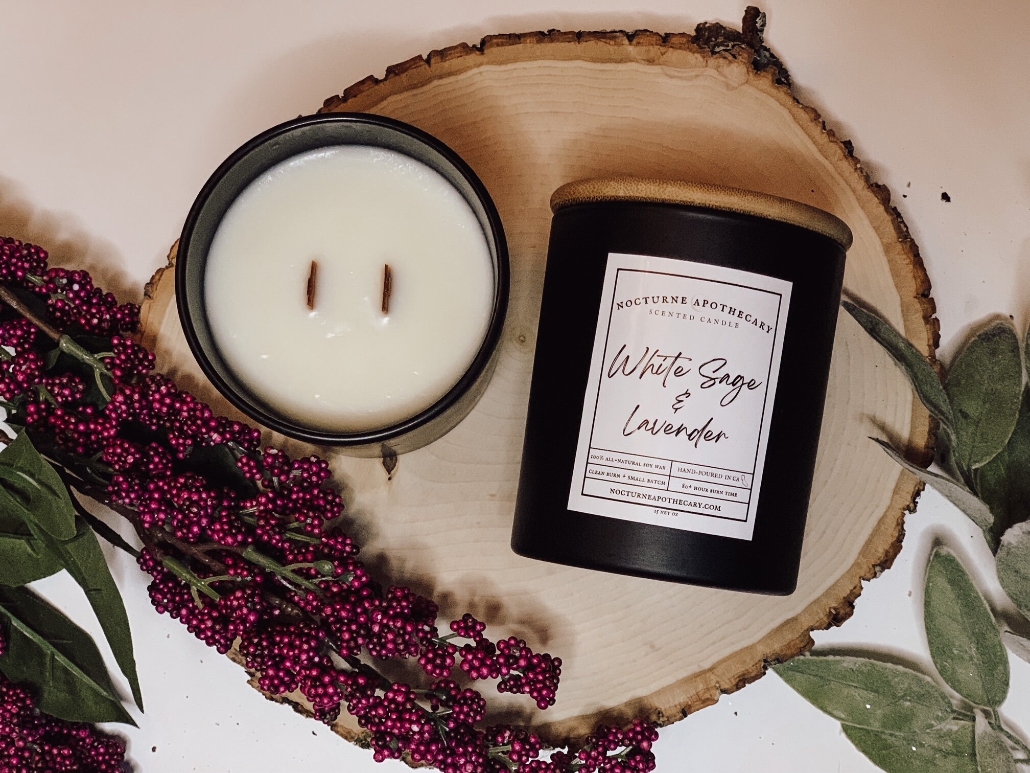 Candles Candles & Holders White Sage and Lavender 100 Sustainable Soy