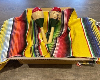 Mexican Maracas and table runner gift set.