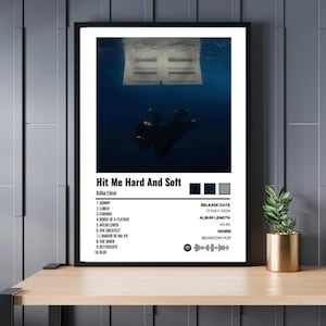 Hit Me Hard And Soft Billie Eilish Album-Poster | Moderne Musik-Druck | Digitaler Download Wandkunst | Ästhetisches druckbares Album-Cover