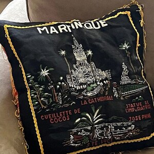 Two Souvenir Pillow Covers from 1950